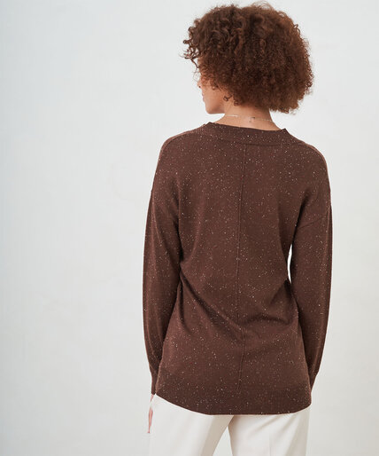 V-Neck Tunic Sweater Image 3
