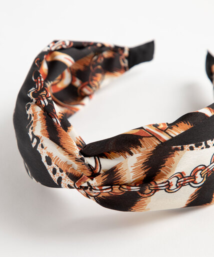 Animal Print Chain Fabric Headband Image 2