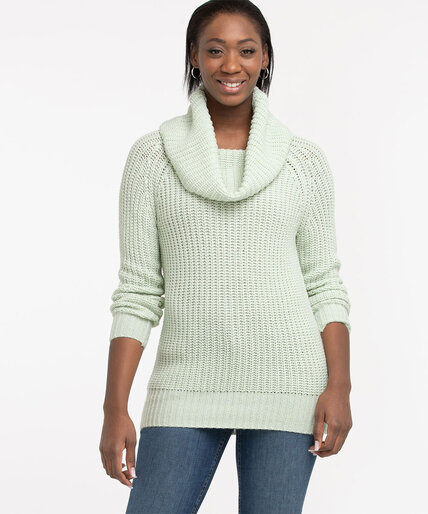 Shaker Stitch Cowl Neck Sweater Image 2