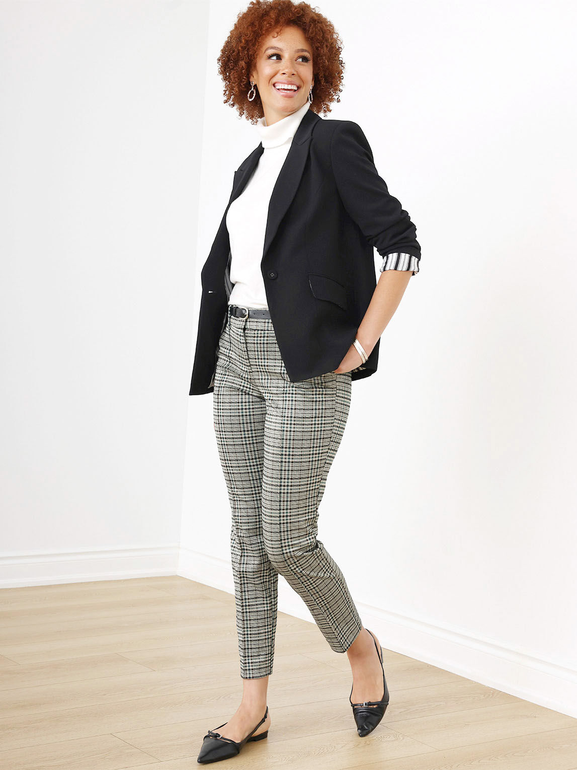 Plus size clearance crepe blazer