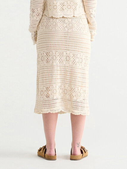Crochet Midi Skirt by Dex Image 2