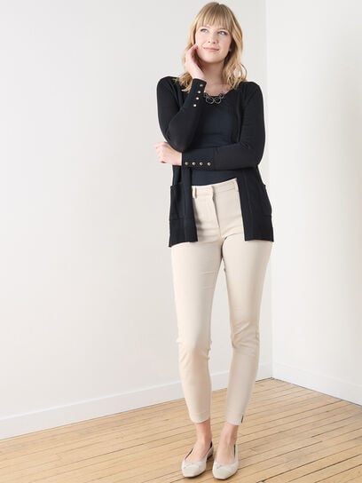 Christy Slim Ankle Pant in Microtwill