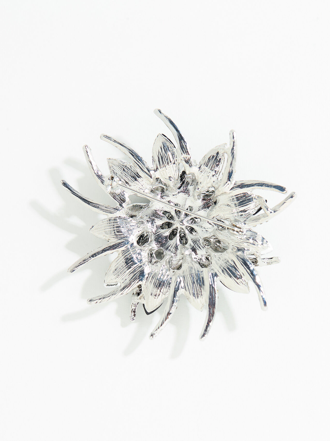 Cleo Black Crystal Flower Pin