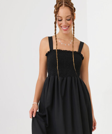 Smocked Midi Dress Image 3