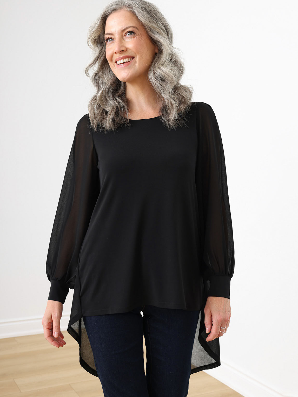 Chiffon back top on sale