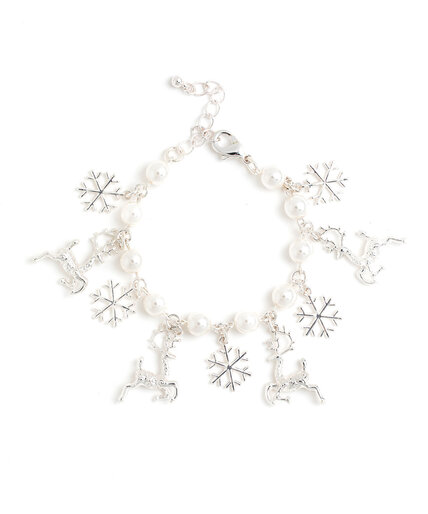 Pearl Reindeer Charm Bracelet Image 1