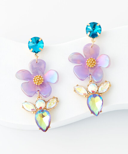 Flower Drop Earrings Image 1
