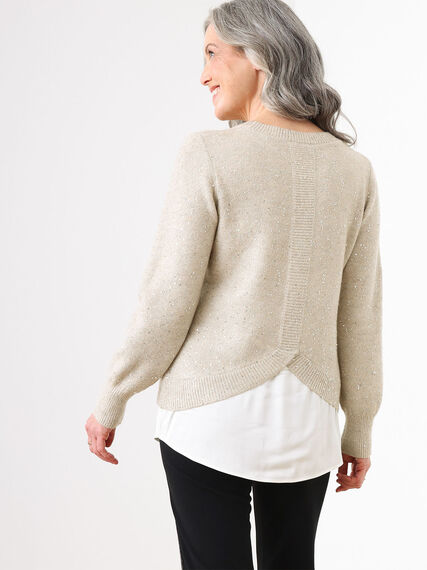 Long Sleeve Sequin Fooler Sweater Image 4