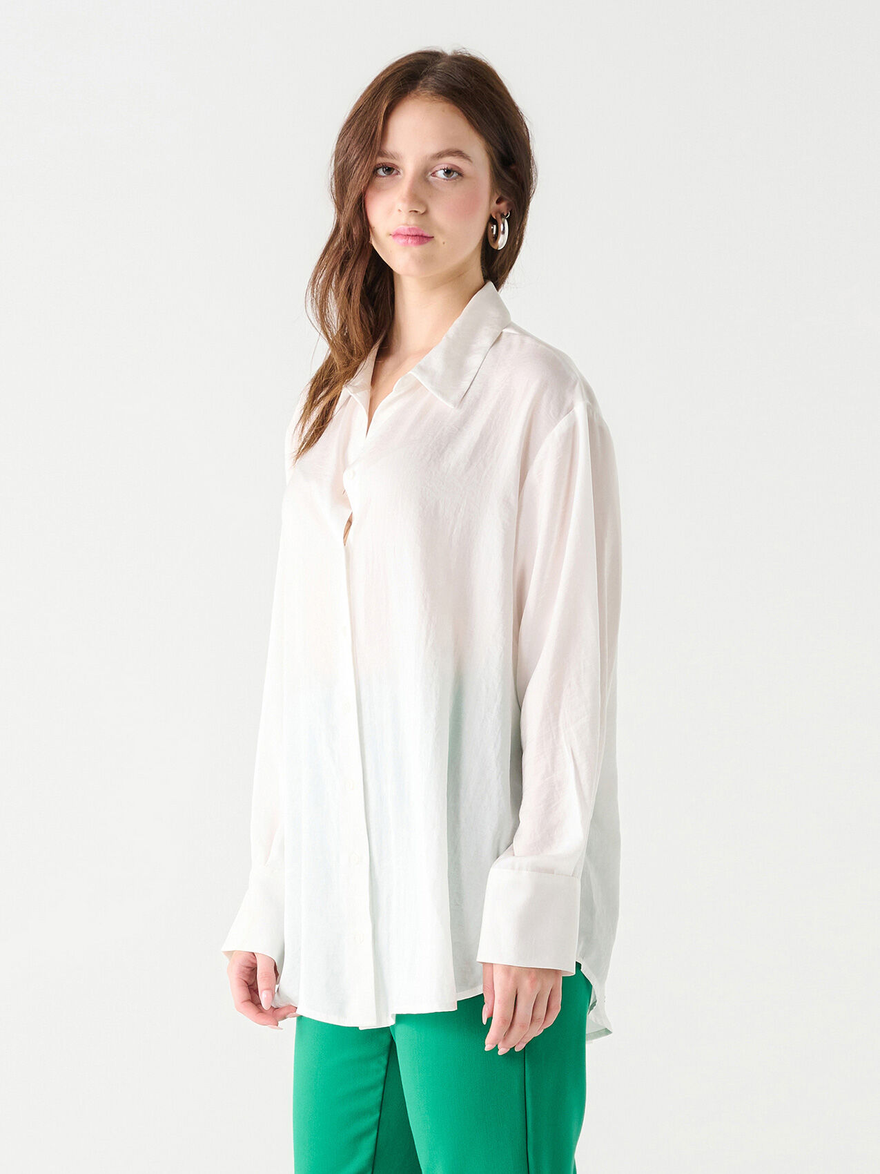 Long Sleeve Textured Blouse by Black Tape