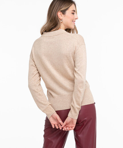 Long Sleeve Polo Collar Sweater Image 4