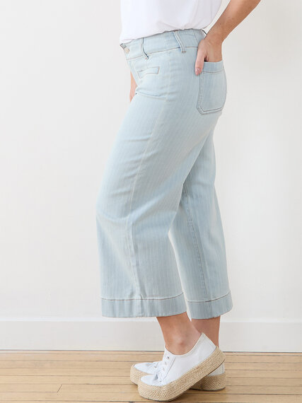 Haylie Petite Wide Leg Crop Jeans Image 2