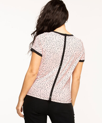 Short Sleeve Back Button Top Image 2