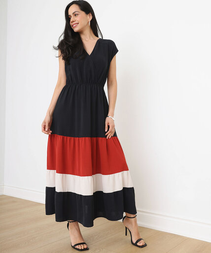 Petite Short Sleeved Tiered Maxi Dress Image 5