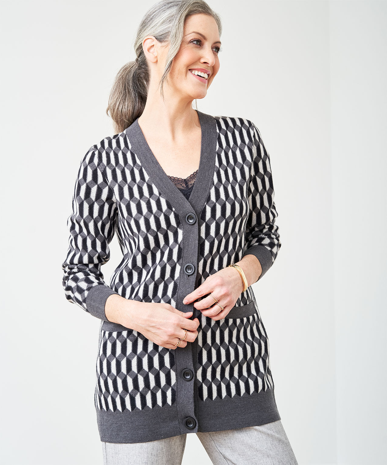 Patterned Cardigan Cleo 4000007344