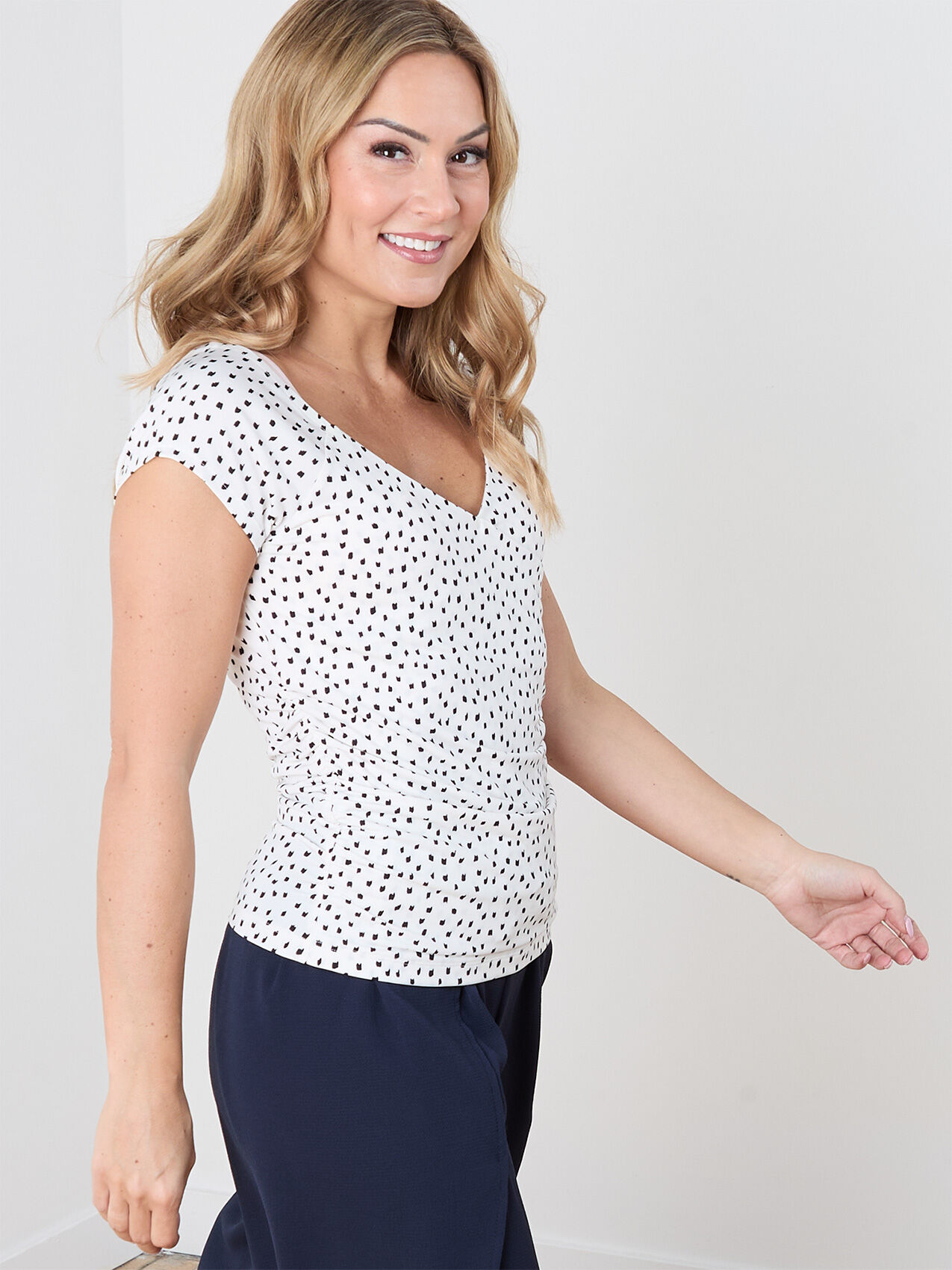 High neck wrap top online
