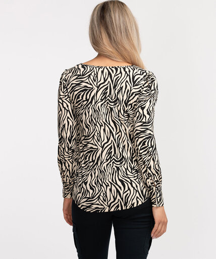 Patterned Long Sleeve Top Image 3