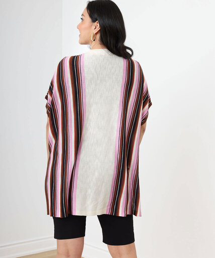 Knit Striped Kimono Sweater Image 3