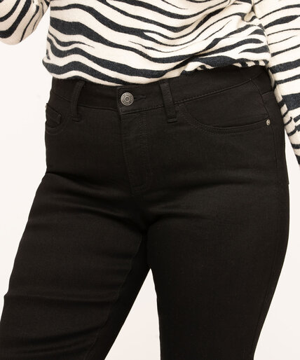 Black Straight Leg Blingy Jeans Image 3