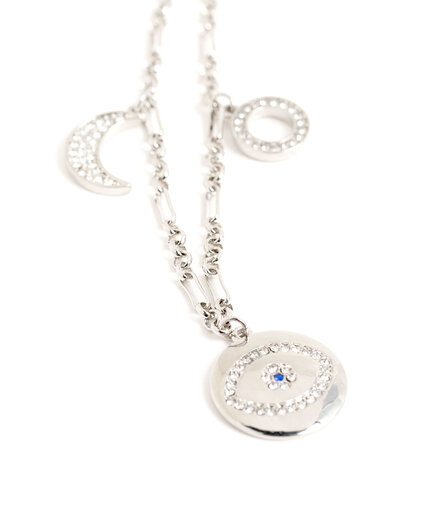 Convertible Evil Eye Charm Necklace Image 2