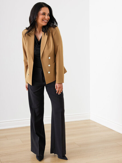 Open Military Blazer in Toffee Image 1