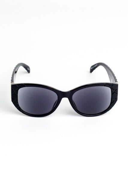 Black Oval Reader Sunglasses Image 3