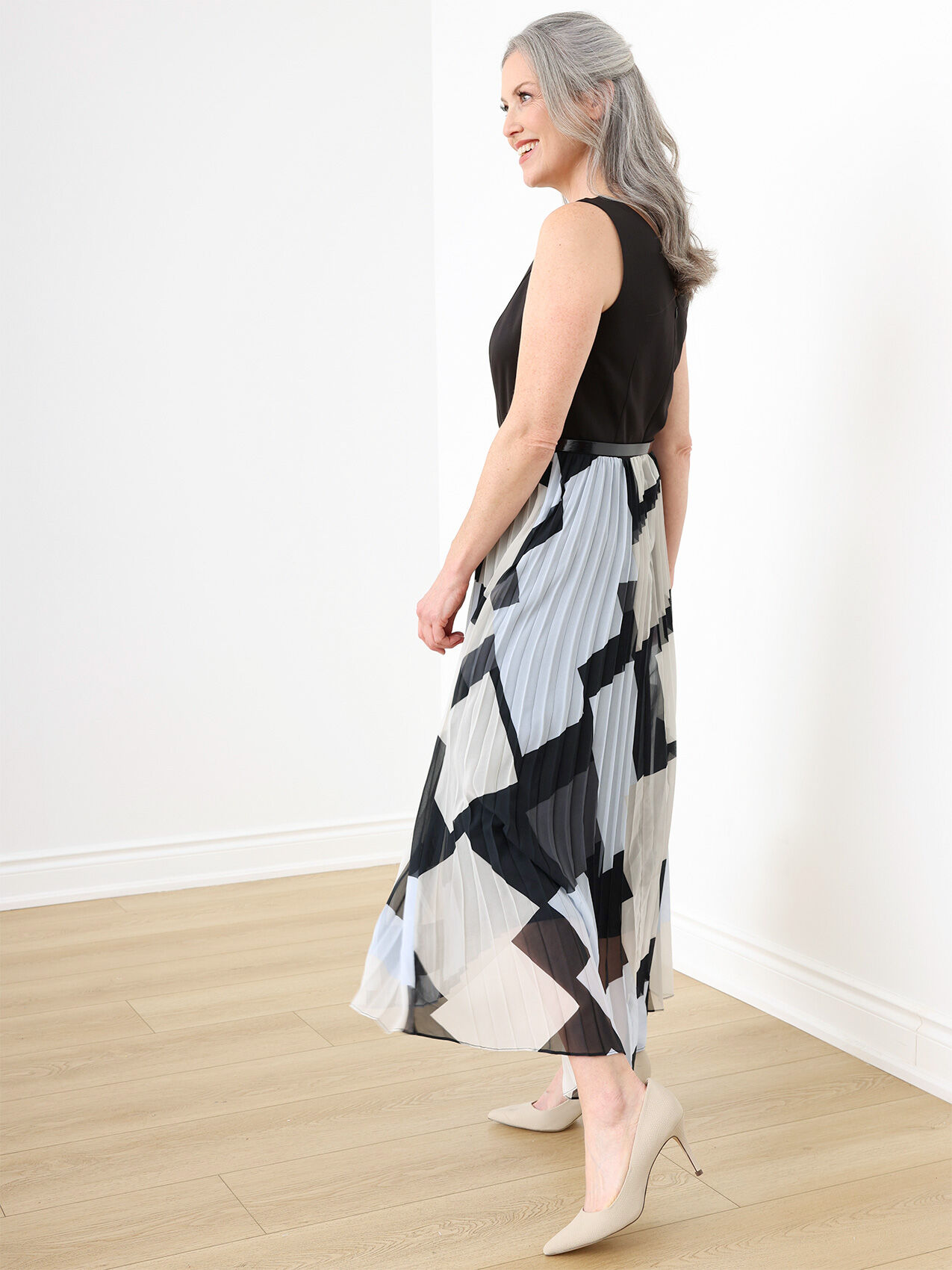 High low pleated dress shop