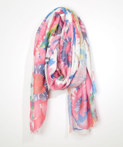Oversized Floral Scarf Image 1