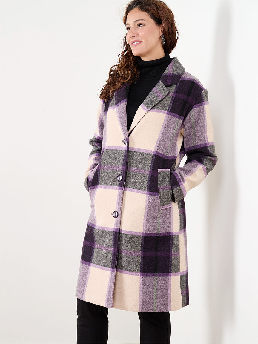 Purple top coat store
