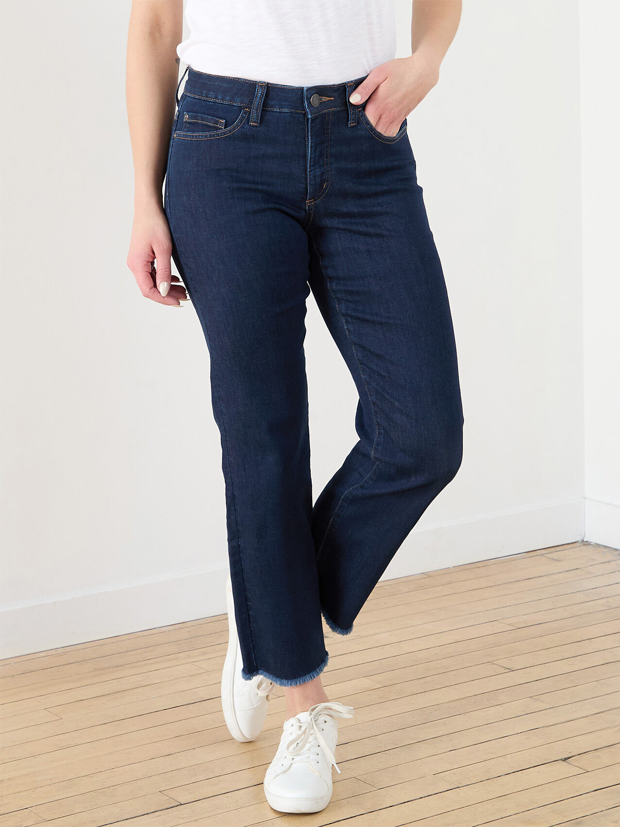 Raw edge ankle jeans new arrivals