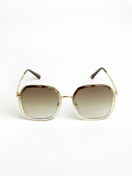 Light Brown Square Framed Sunglasses Image 4