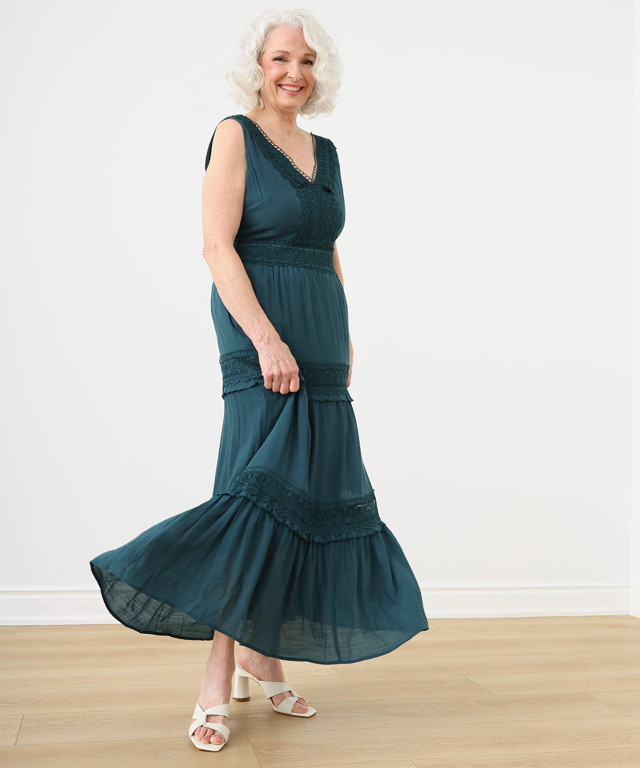 Gauze Tiered Maxi Dress