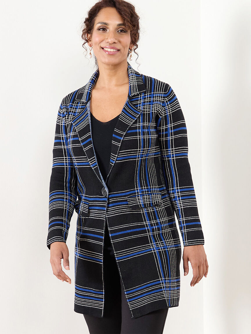 Petite Long Notch Collar Coatigan Cleo 4000010692
