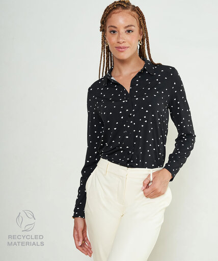 Patterned Collared Shirt Image 1