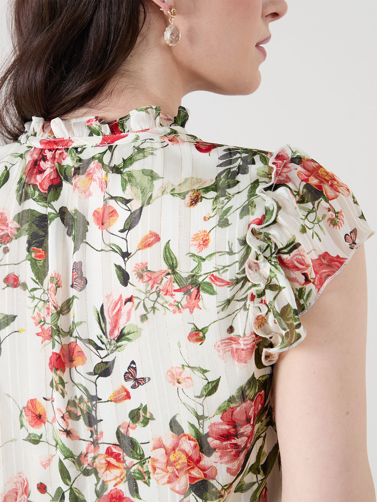 Chiffon bubble hem tops outlet