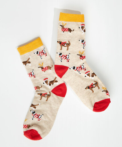 Holiday Dog Crew Sock