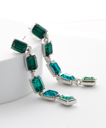 Rectangle Jewel Drop Earrings Image 2