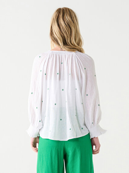Long Sleeve Embroidered Blouse Image 3