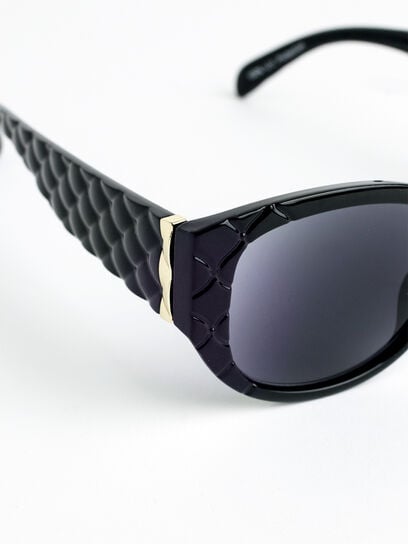 Black Oval Reader Sunglasses