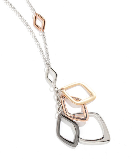 Geometric Mixed Metal Necklace Image 1