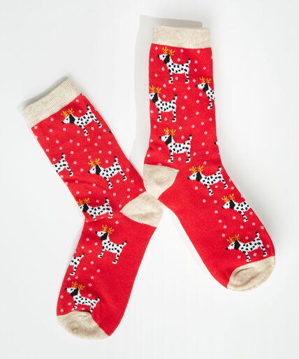 Holiday Dalmatian Sock Image 2