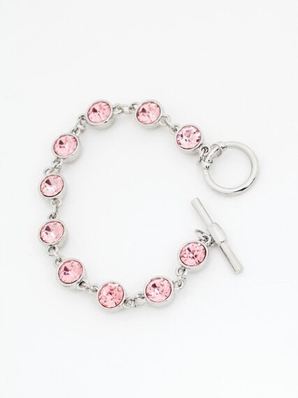 Pink Genuine Crystal Bracelet Image 2