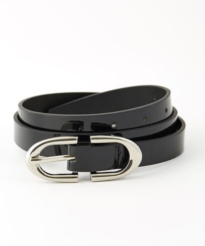Slim Belt with Oval Buckle