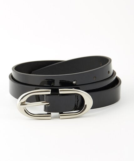 Slim Belt with Oval Buckle Image 1