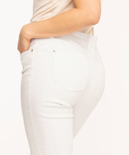 White Butt Lift Slim Ankle Jean Image 5