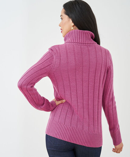 Ribbed Turtleneck Sweater Image 3