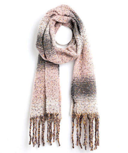 Striped Boucle Scarf Image 1