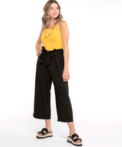 Wide Leg Pull-On Crop Pant Image 5