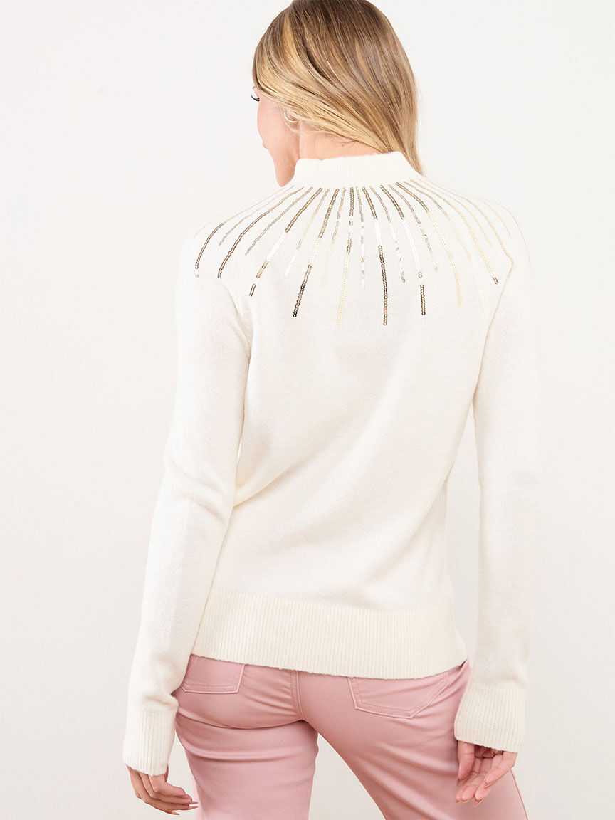 White glitter sweater cheap