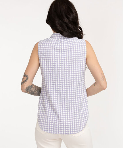 Sleeveless Button Front Blouse Image 5