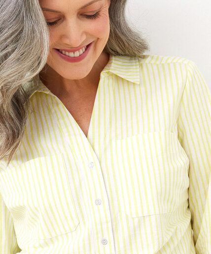 Long Sleeve Collared Popover Blouse Image 2